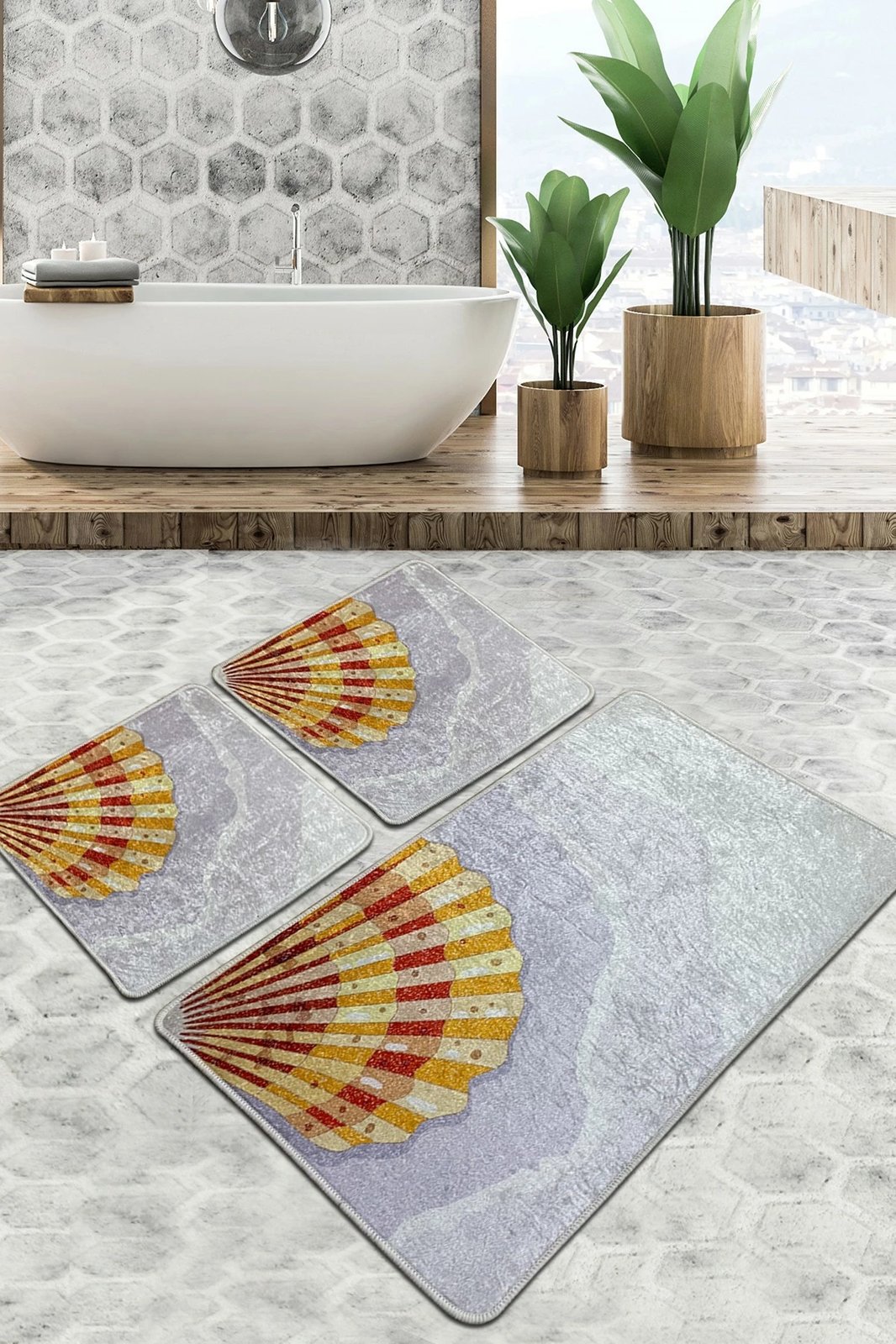 Set tapetash për banjo (3 copë), Mijölnir, Concha Djt, shumëngjyrëshe