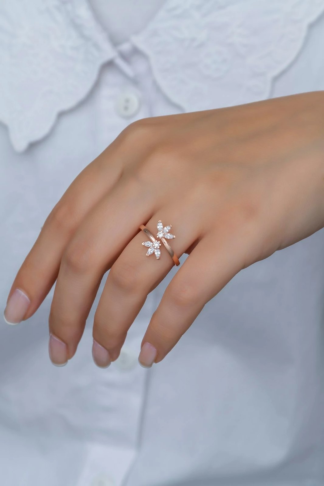 Unazë argjendi, ngjyrë rozë ari, Jumeon, NRZ99377