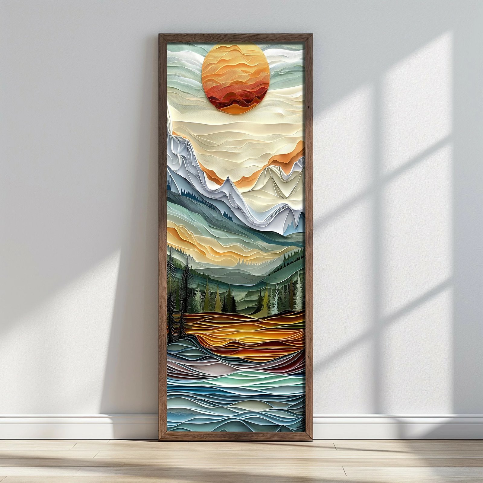 Pikturë dekorative me kornizë MDF, shumëngjyrëshe, Wallity, LONG001-S/120-40, 40x120cm