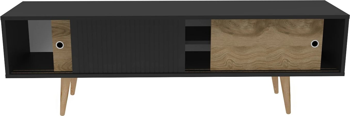 Komodë TV Skye Decor, ngjyrë antracit-dru lisi