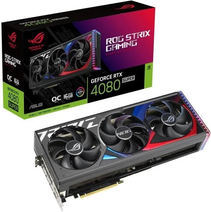Kartelë grafike ASUS GeForce RTX 4080 SUPER ROG STRIX OC 16GB DLSS 3 Kartelë grafike ASUS GeForce RTX 4080 SUPER ROG STRIX OC 16GB DLSS 3