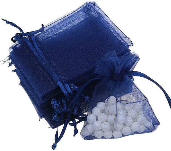 Qese organza NEXT 10x8cm, 100 copë, Blu