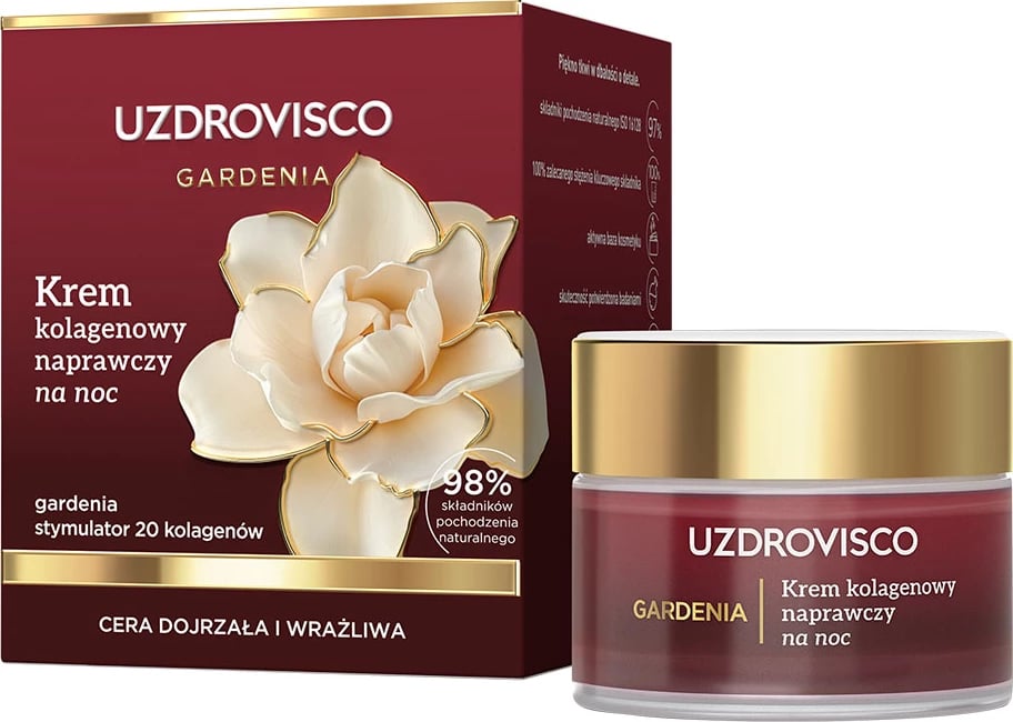 Krem nate për femra UZDROVISCO Gardenia Collagen Repair 50ml