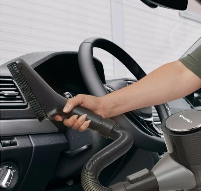Fshesë vertikale Sharp SA-VP4251GS, pa kabllo, 0.75L, HEPA 12, 65 min, e zezë/gri