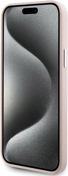 Mbështjellës Karl Lagerfeld Silicone Choupette Metal Pin për iPhone 15 Plus / 14 Plus, Rozë