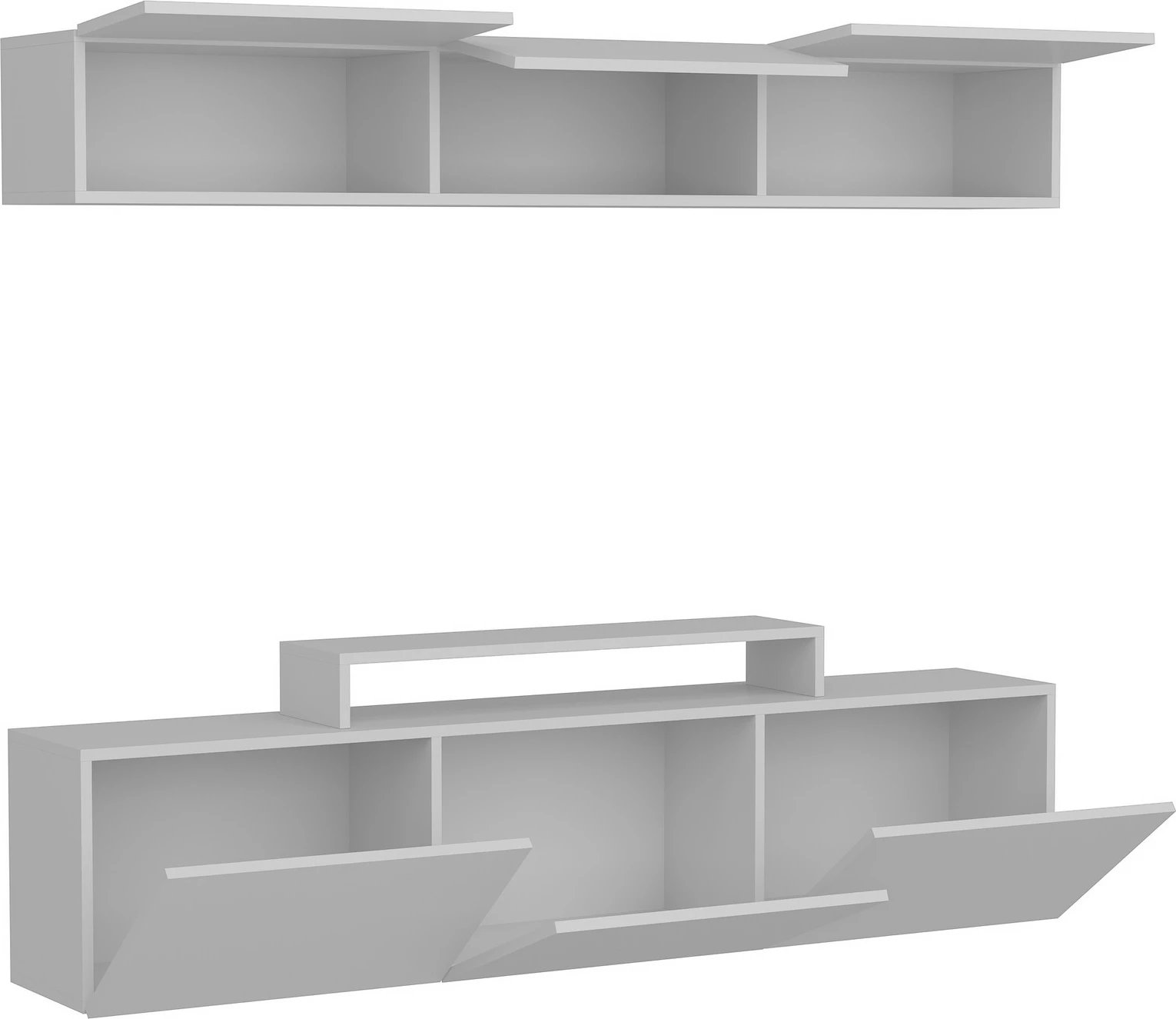 Komodë TV Hanah Home, Line, e bardhë