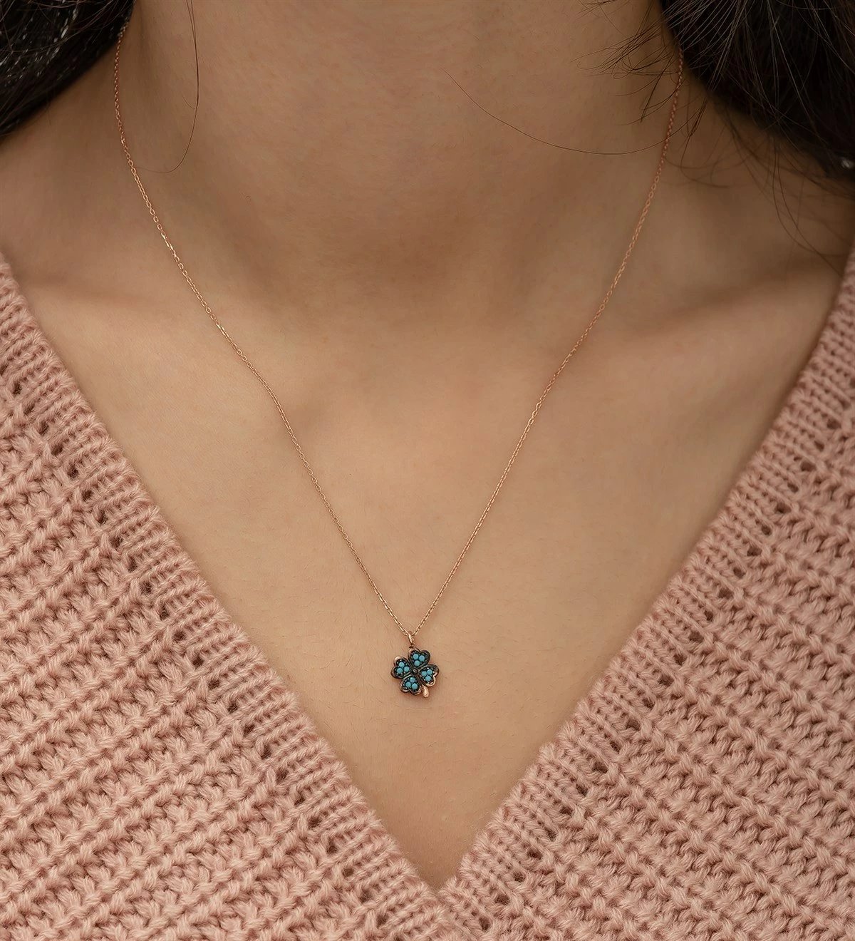 Qafore argjendi Jumeon, NRZ1094, gur tyrkuaz, ngjyrë rozë e artë, e zezë, blu