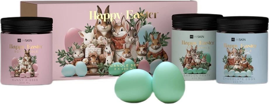 Set qirinjë soje HiSkin Happy Easter 3 copë