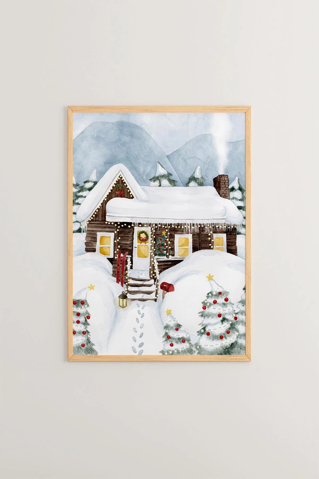 Pikturë dekorative me kornizë, shumëngjyrëshe, Wallity, Nwyearsngmdl66, 33x48cm