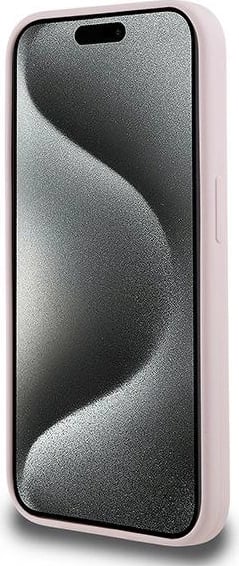 Mbështjellës Karl Lagerfeld Silicone Karl & Choupette MagSafe për iPhone 15 Pro, Rozë
