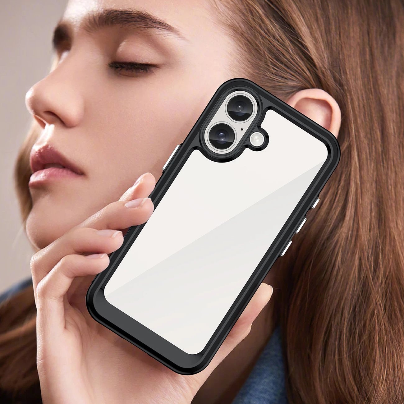 Mbështjellës Hurtel Outer Space Case për iPhone 16, i zi