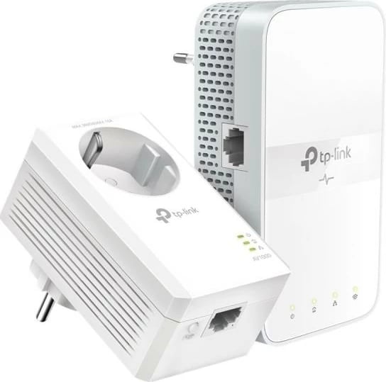 Powerline Wi‑Fi kit, TP-Link TL-WPA7617 KIT, 1 Gbps, 1 port, bridge, e bardhë, kit