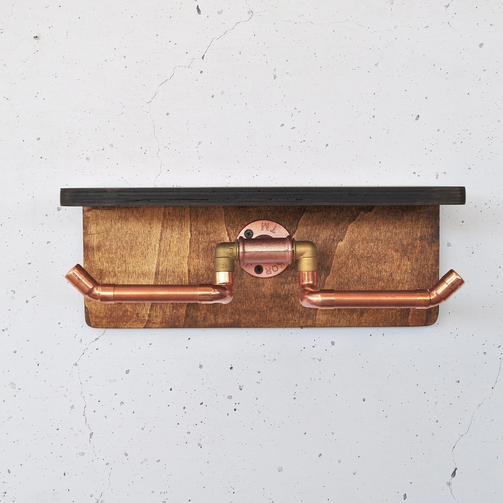 Raft muri me tub, ngjyrë arre dhe ari rozë, Skye Decor, Cop055