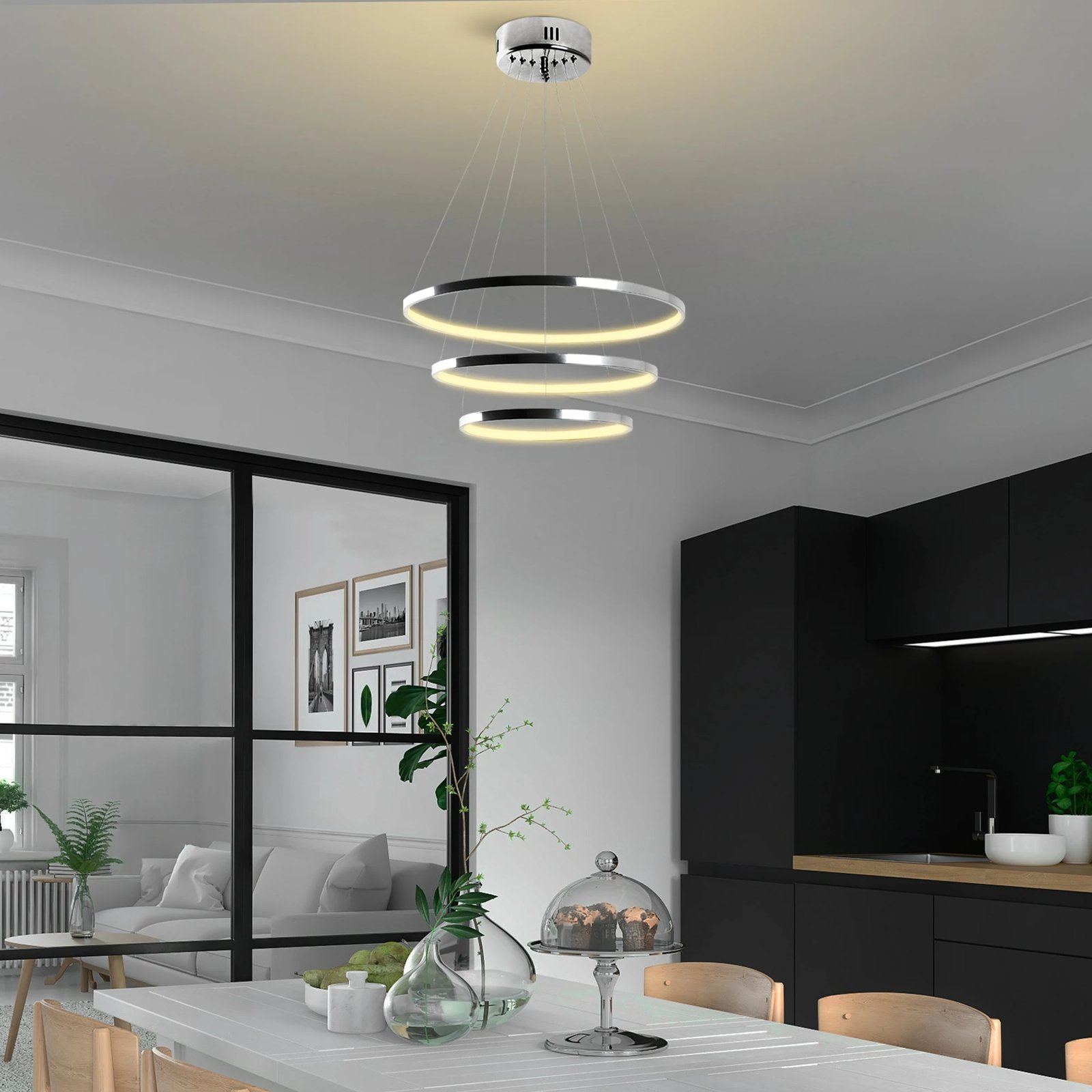 Llambë tavani Opviq, Simit, krom, 50x80x50cm