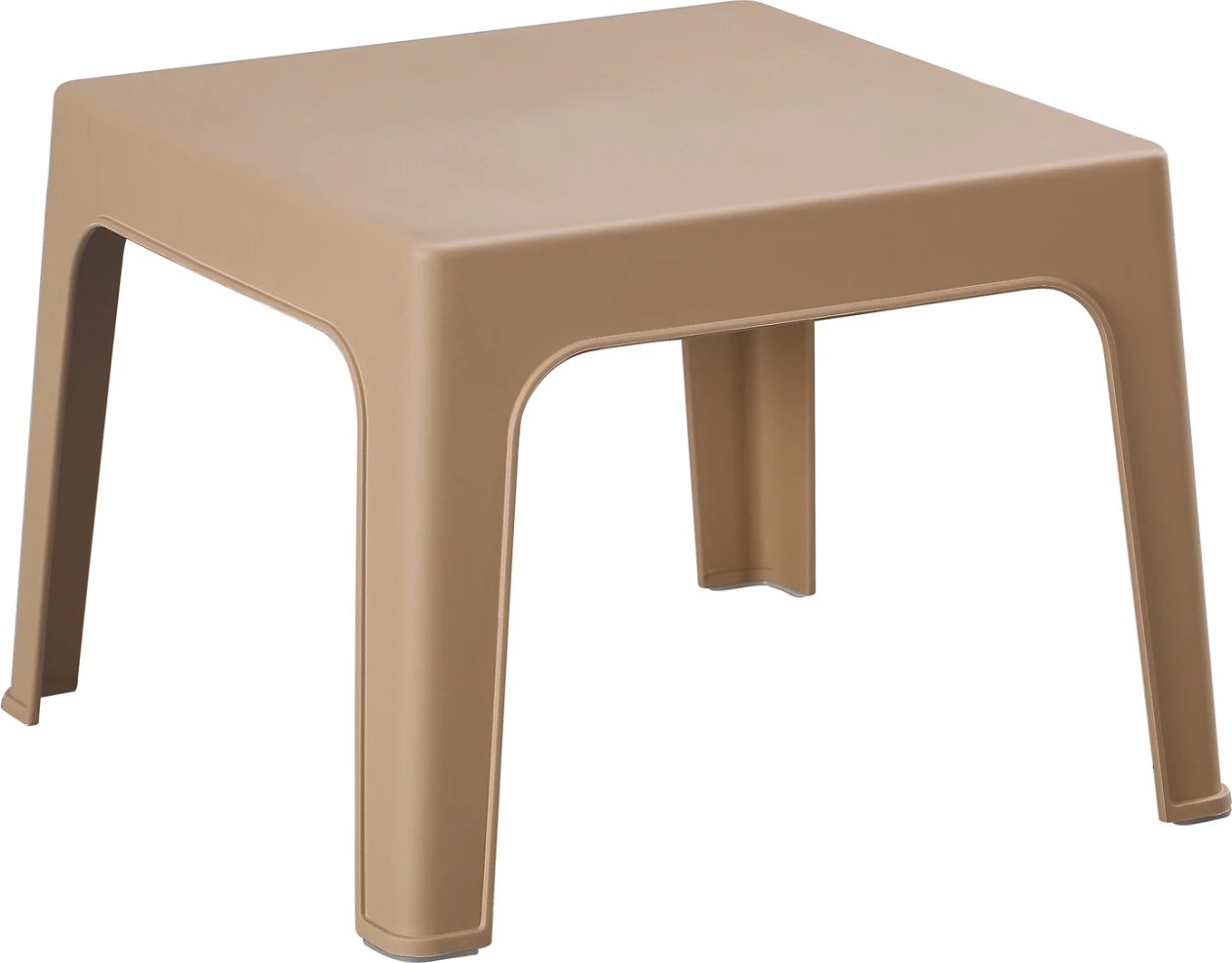 Tavolinë e ulët katrore SLEEK, polipropilen, ngjyrë kapuçino, FH6371.03, 49.5x49.5x40cm