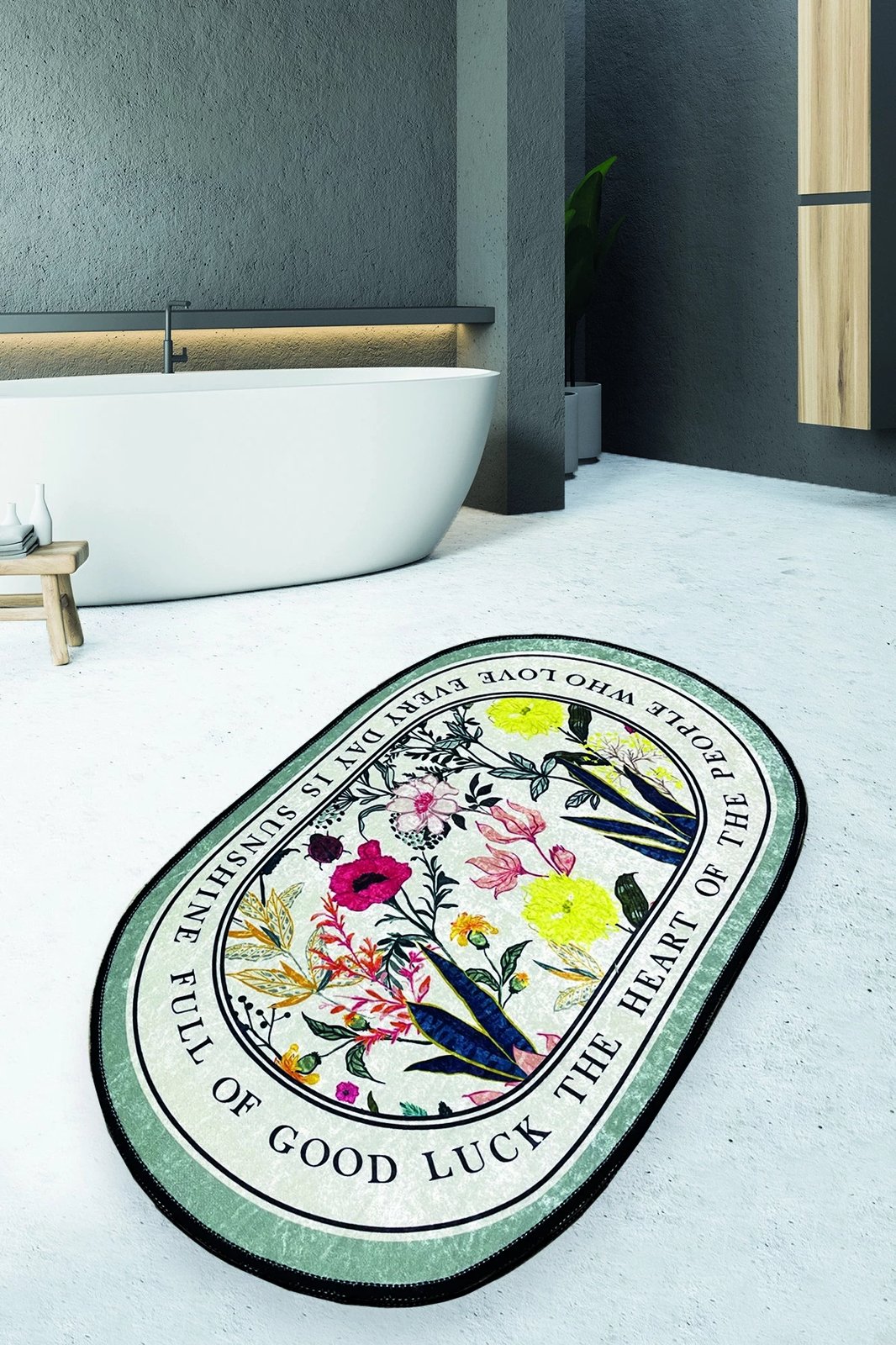 Tapet banje Mijölnir, Wholove, shumëngjyrësh, 70x120cm