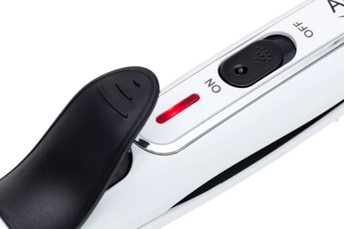 Piaster flokësh 2-në-1, Adler AD 2104, pllaka alumini me veshje qeramike 11x3 cm, diametër 32 mm, 45–55W, kabllo rrotulluese 360°, prizë Tip C (16A), e bardhë