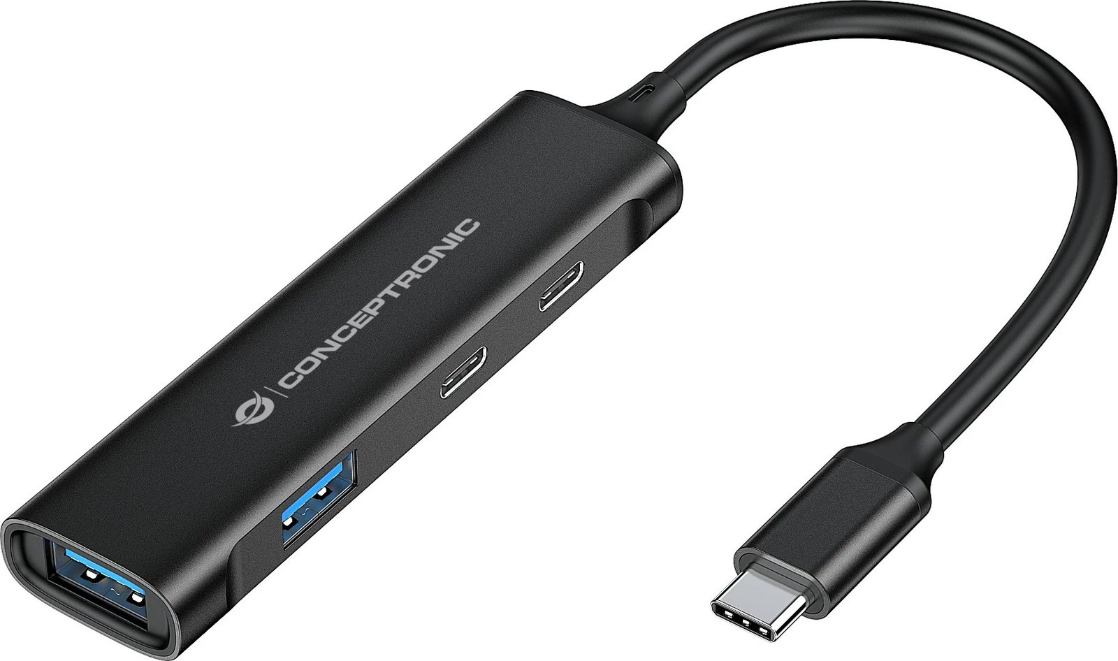 Hub USB Conceptronic 4-portë, USB-C 3.2 Gen1, 2x USB-A 3.0, 2x USB-C, i zi