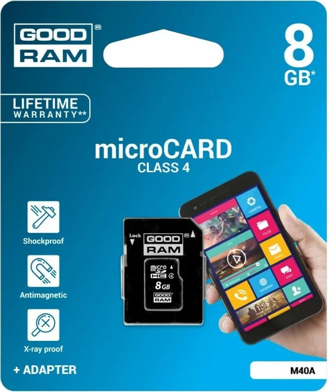 Kartë memorie Goodram M40A, 8GB, e zezë