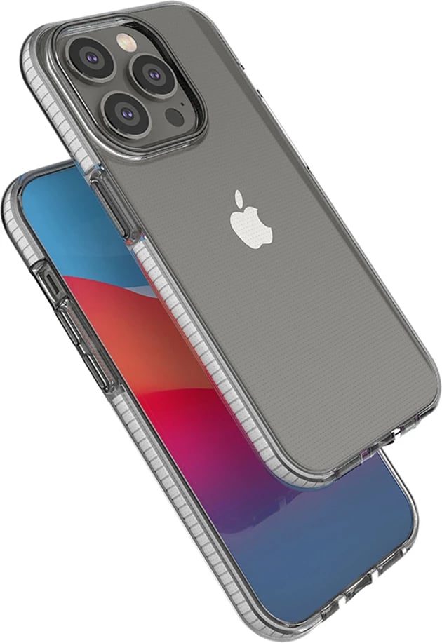 Mbështjellës Hurtel Spring Case për iPhone 14 Pro, TPU, i zi/transparente