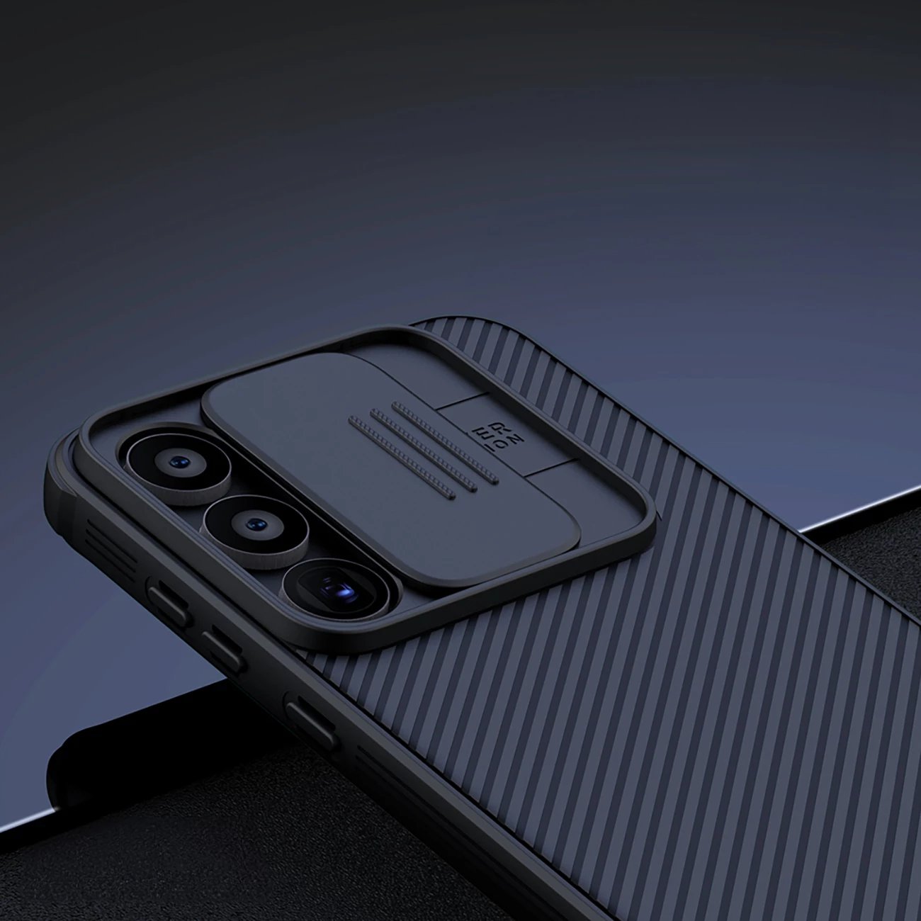 Mbështjellës Nillkin CamShield Pro për Samsung Galaxy A55, me mbulesë kamere, zi