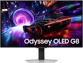 Monitor Samsung Odyssey OLED G8 LS32FG810SU (LS32FG810SUXEN) 32" ekran i sheshtë, argjendtë