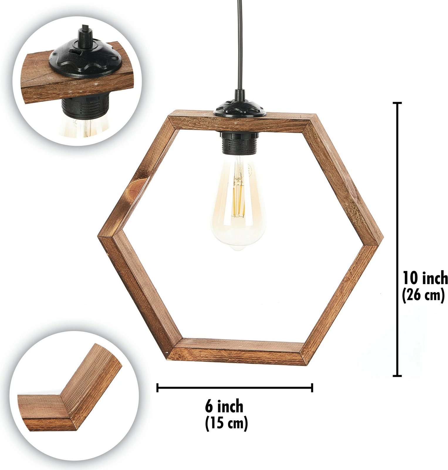 Llambë tavani prej druri, Opviq, Hexagon Antiquation