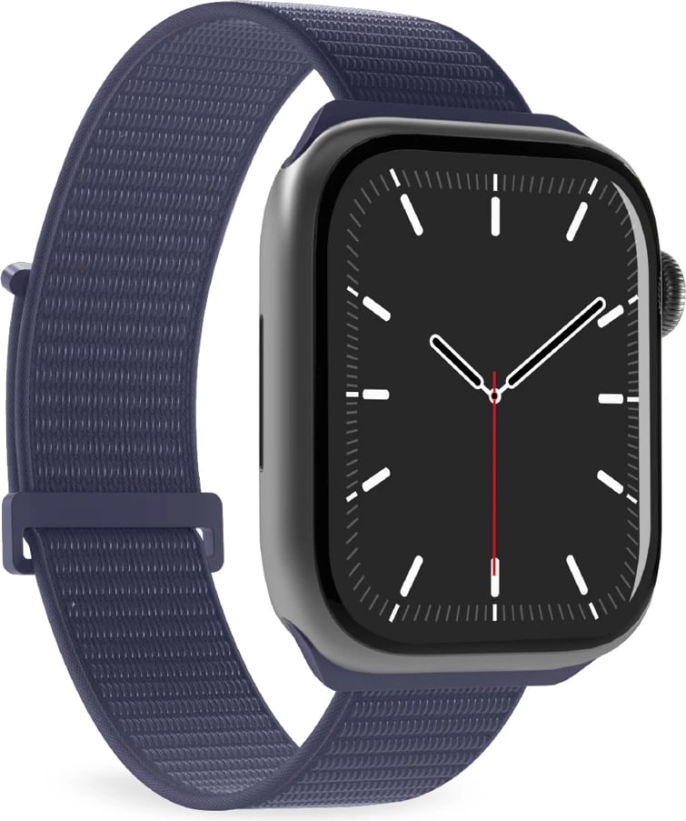 Rrip sportiv Smartwatch Puro Sport për Apple Watch 44/45/46/49 mm, najlon i frymëmarrshëm, kapëse pëlhure e rregullueshme, blu e errët