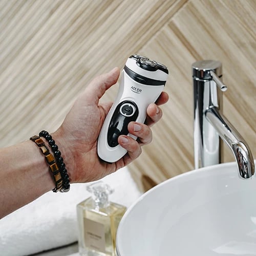 Makinë rroje, Adler, AD 2910 W, 3 koka lëvizëse, karikueshme deri 60 min, trimer, e bardhë/zezë