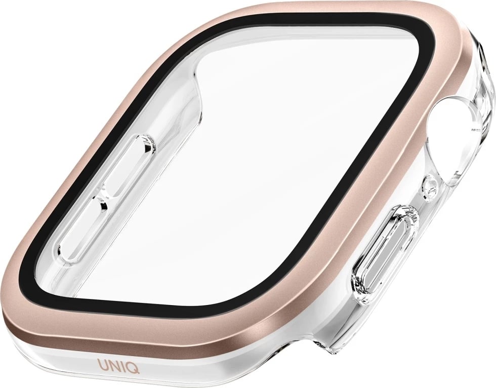 Mbështjellës UNIQ Voute për Apple Watch 10, 46mm, xham i fortë, rozë e artë