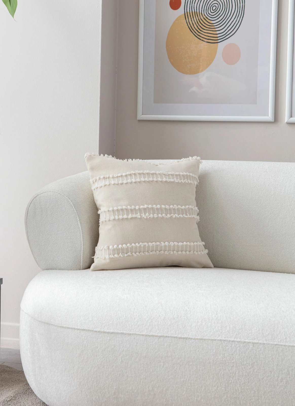 Jastëkëz mbështjellës krem Evila Originals, Tuffet v2