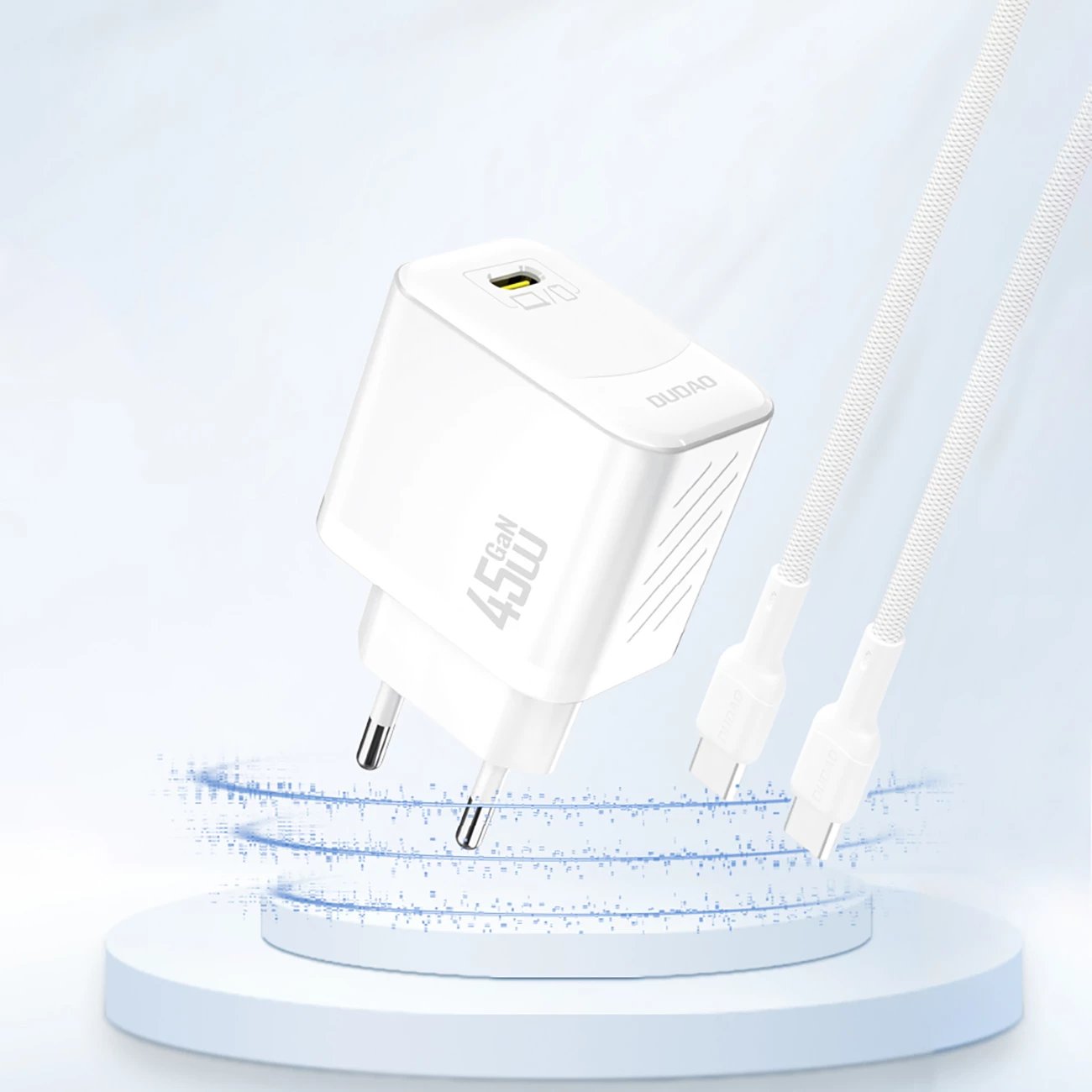 Karikues muri Dudao A28, GaN, 45W, USB-C, i bardhë