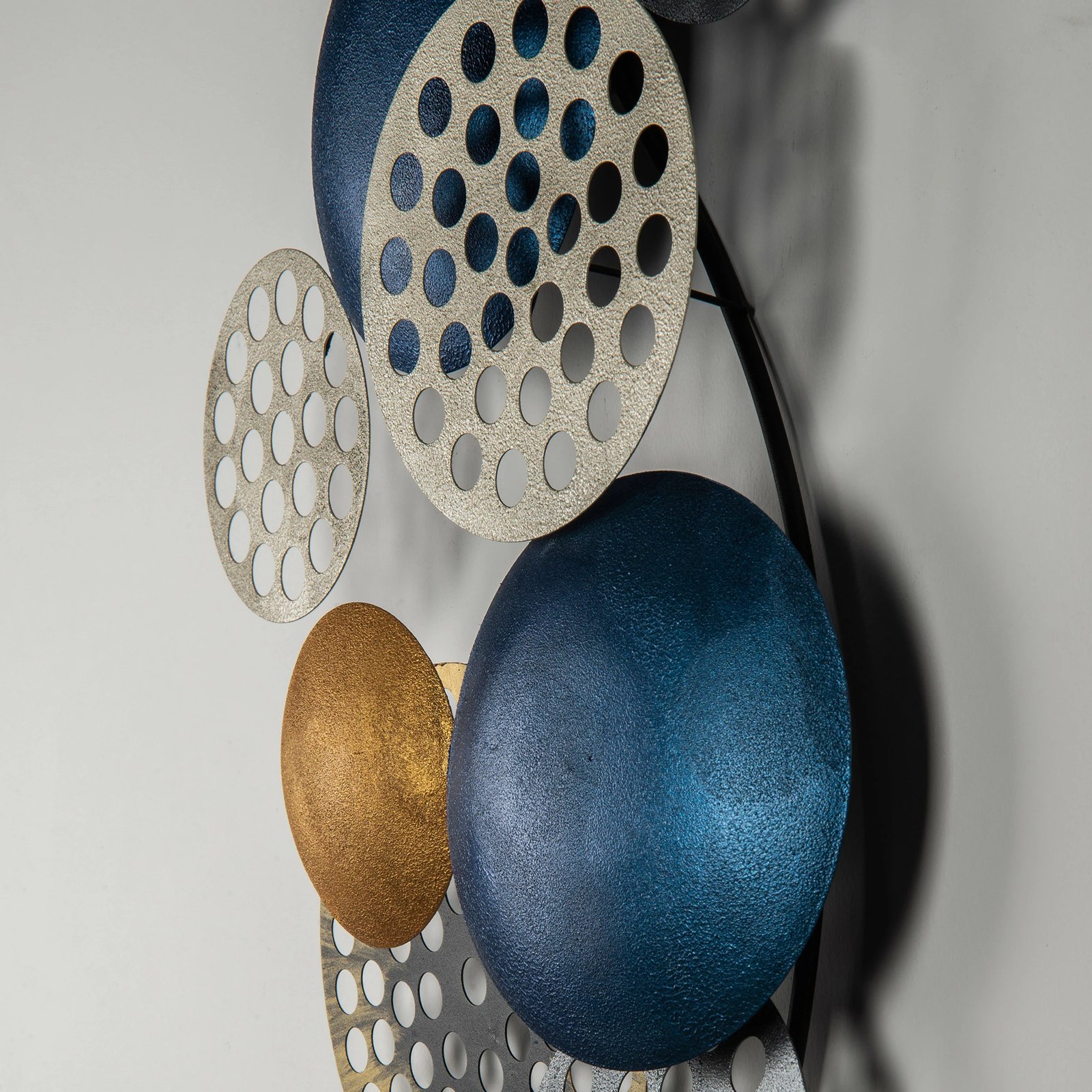 Aksesor dekorativ metalik për mur, Wallity Bronte, CH103-2, shumëngjyrësh, 90x8x42 cm