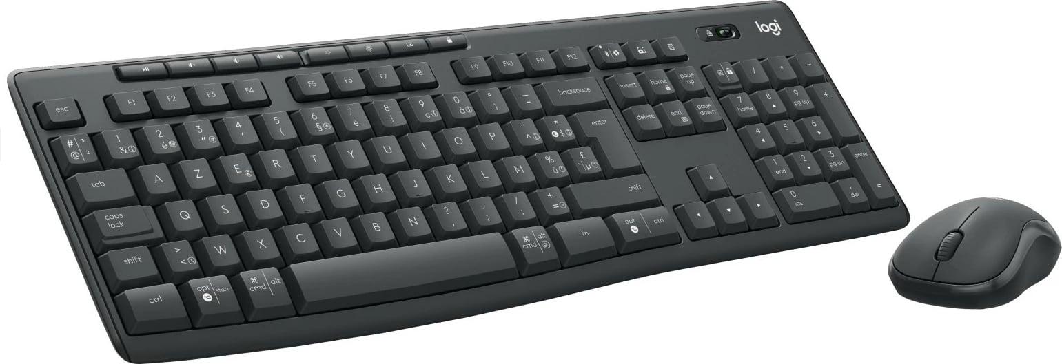 Set maus dhe tastierë Logitech MK370, wireless, AZERTY, Bluetooth, graphite