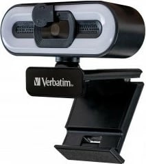 Webcam Verbatim AWC-02 Full HD 1080p me mikrofon, dritë, USB, e zezë