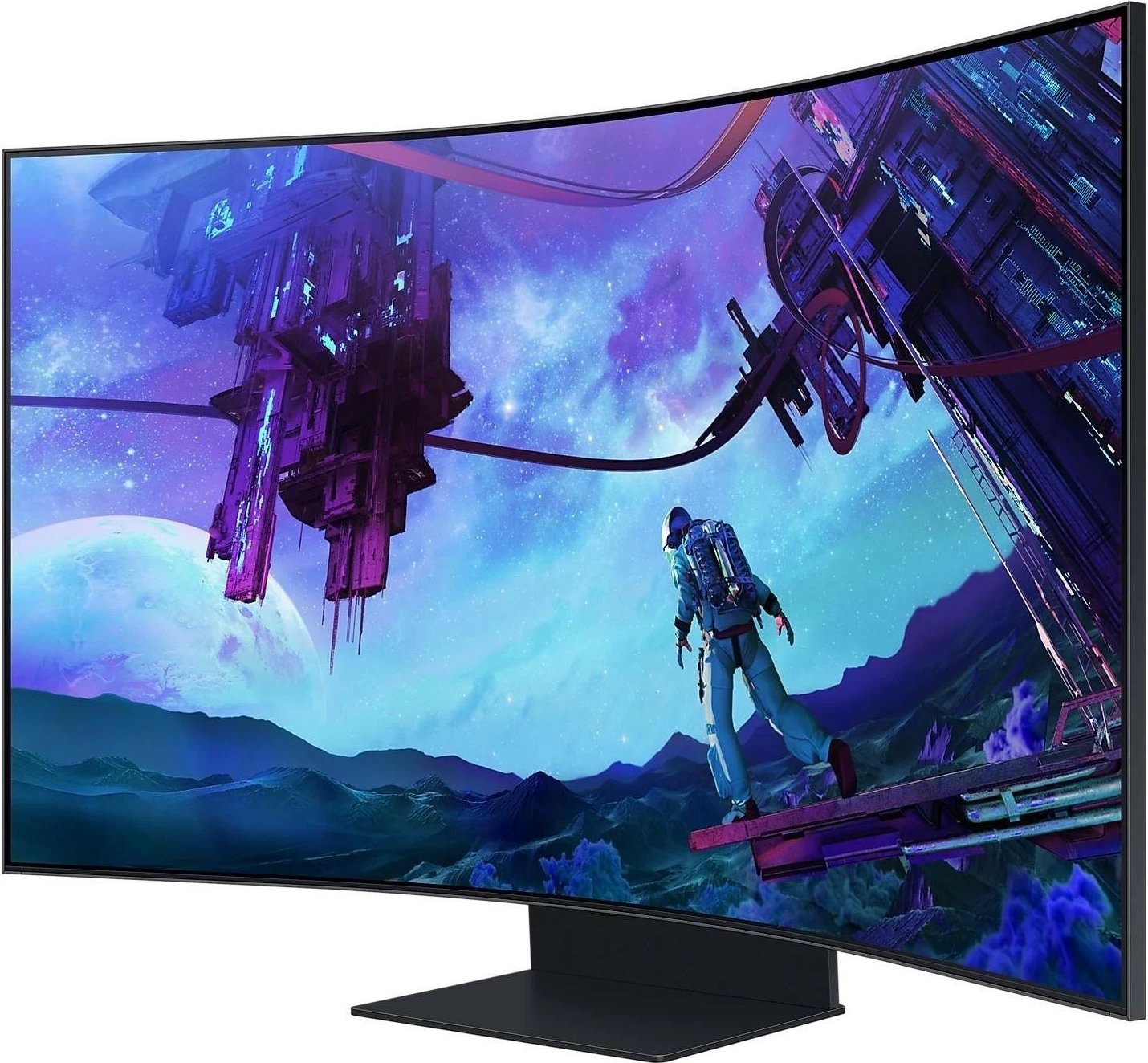 Monitor Samsung Odyssey Ark G9, 55", VA Curved, 4K, Mini LED, 165Hz, HDR10+, e zezë