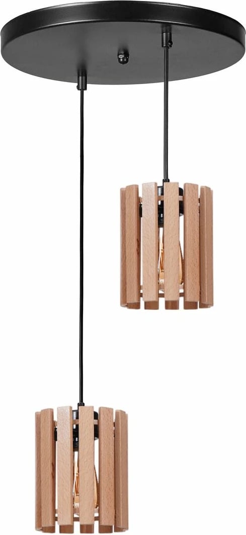 Llambë tavani Opviq, ngjyrë lisi dhe e zezë, 9075-2