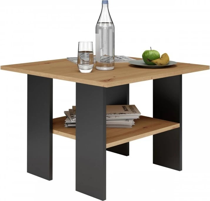 Tavolinë Kafe TOP E SHOP 60x60x45 cm, Artizan Dheu/Zi