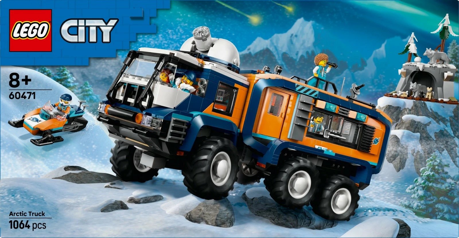 Set ndërtimi LEGO City Arctic Explorer Laboratory Truck 60471, 1064 pjesë, plastikë