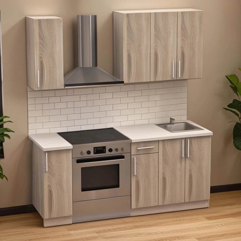 Njësi kuzhine Festa II melamine, ngjyrë sonoma, 120x60x85cm