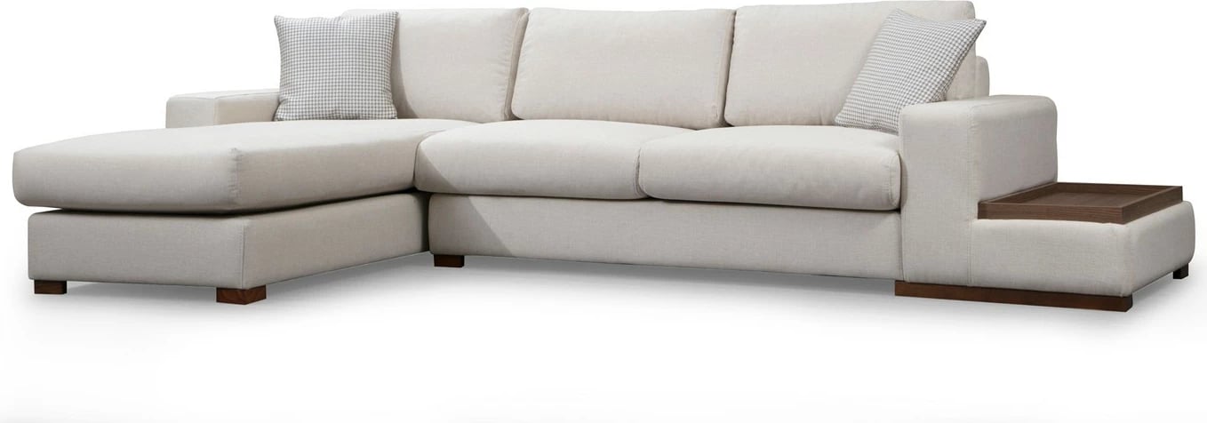 Këndore Atelier del Sofa, Loop 18, e bardhë, me tavolinë anësore