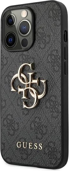 Mbështjellës Guess GUHCP13X4GMGGR për iPhone 13 Pro Max 6.7", hardcase, gri