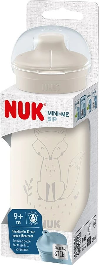 Shishe bebe NUK Mini-Me Sip çelik inox 300 ml bezhë