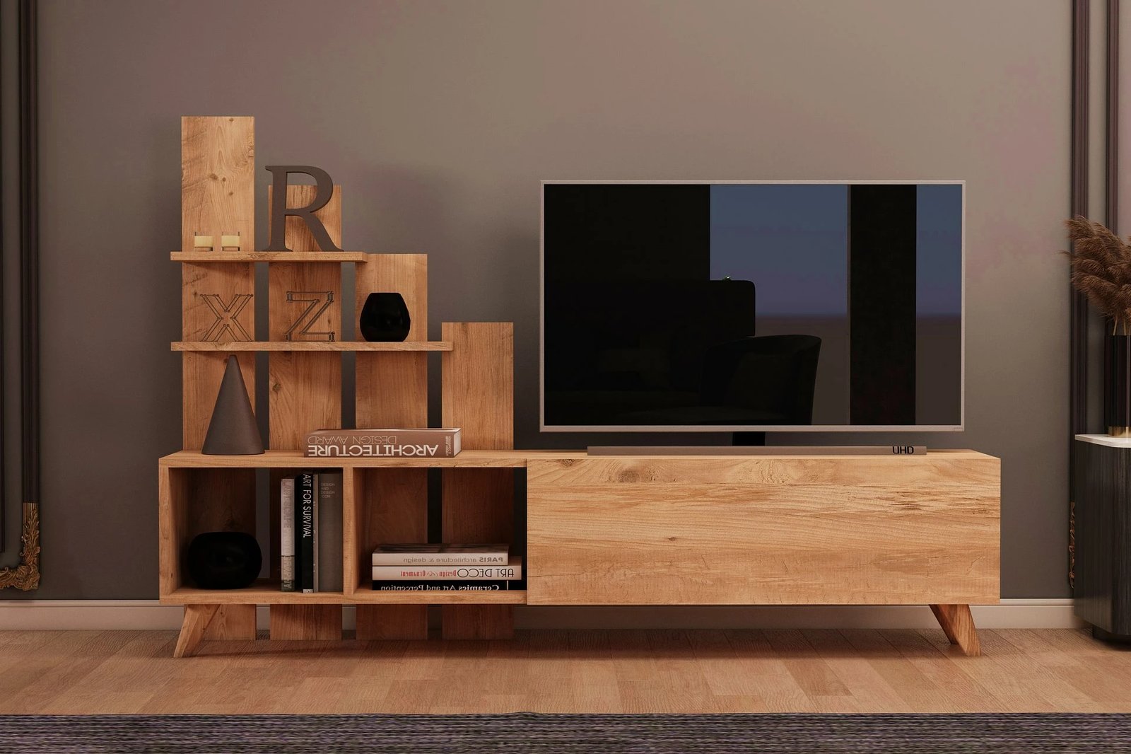 Komodë televizori Hanah Home, ngjyrë pishë Atlantike