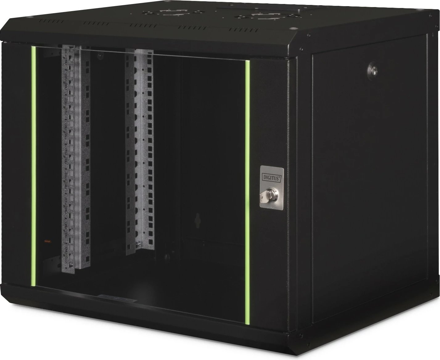 Kasë rrjeti Digitus Unique 9HE, 19", 9U, 509x600x450mm, e zezë