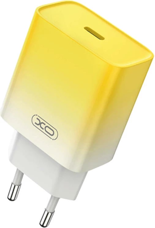Karikues muri XO CE18, USB-C, 30W, e verdhë