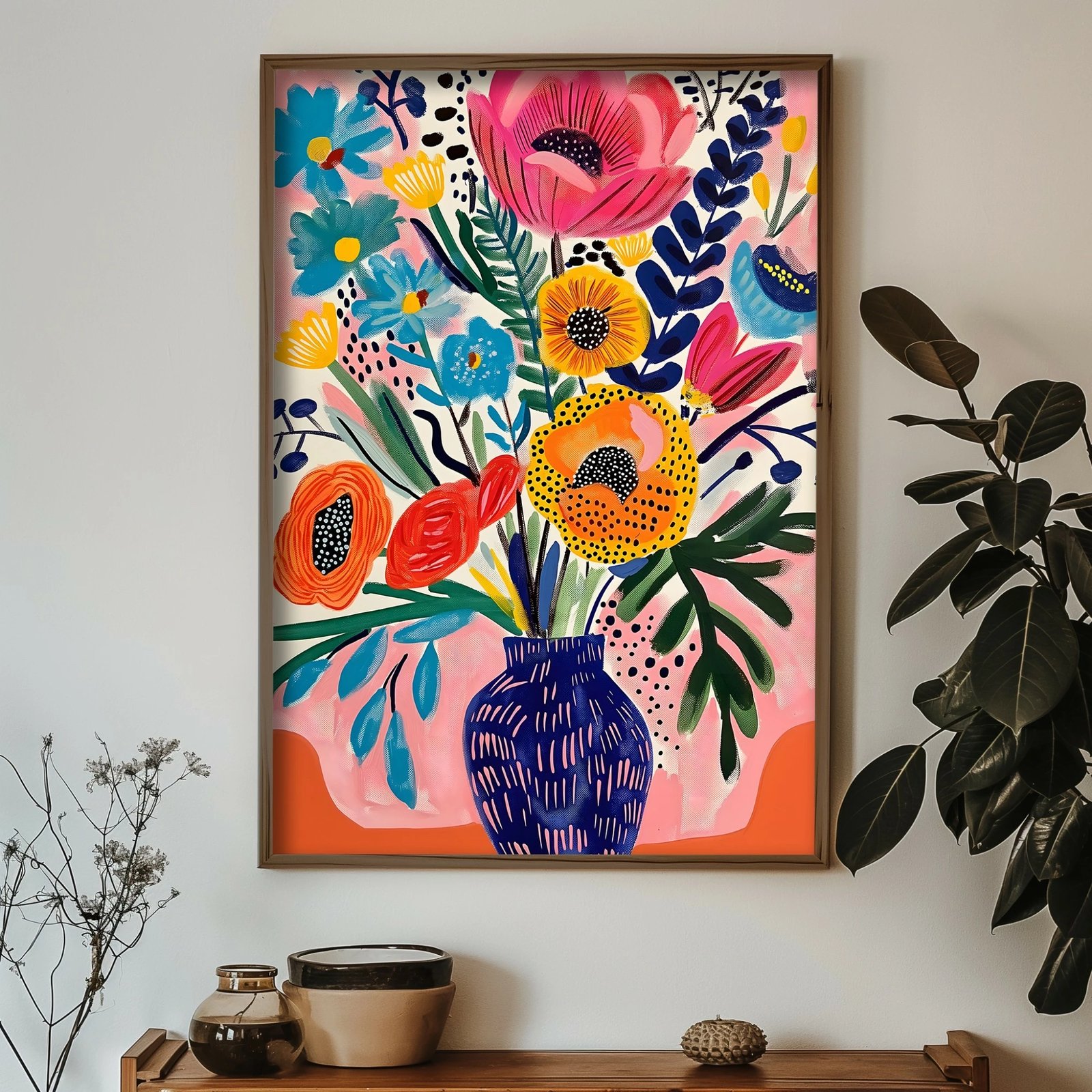 Pikturë dekorative me kornizë MDF, shumëngjyrëshe, Wallity GE213-L