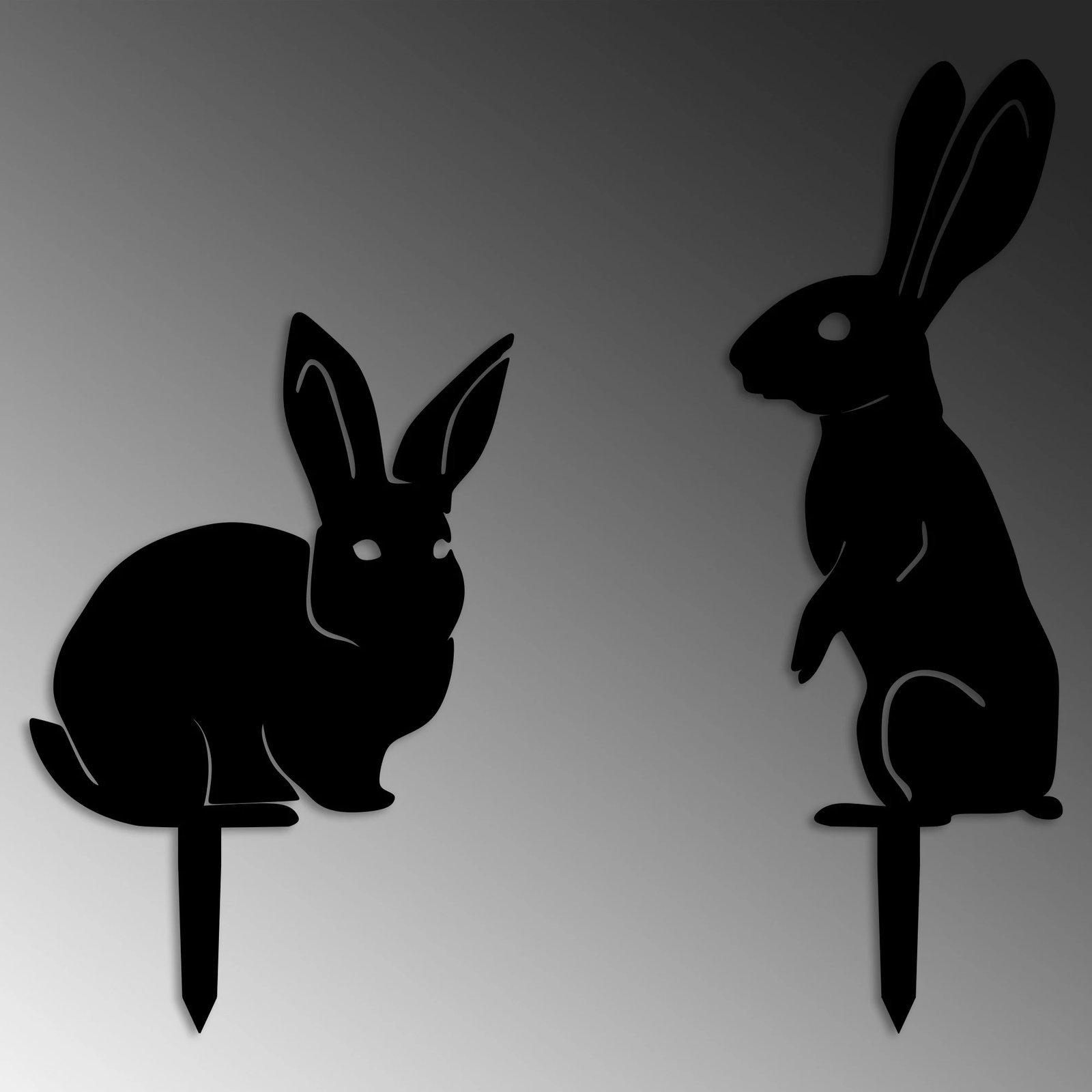 Set dekorativ për kopsht, dy copë, Aberto Design, RaAbbits 01