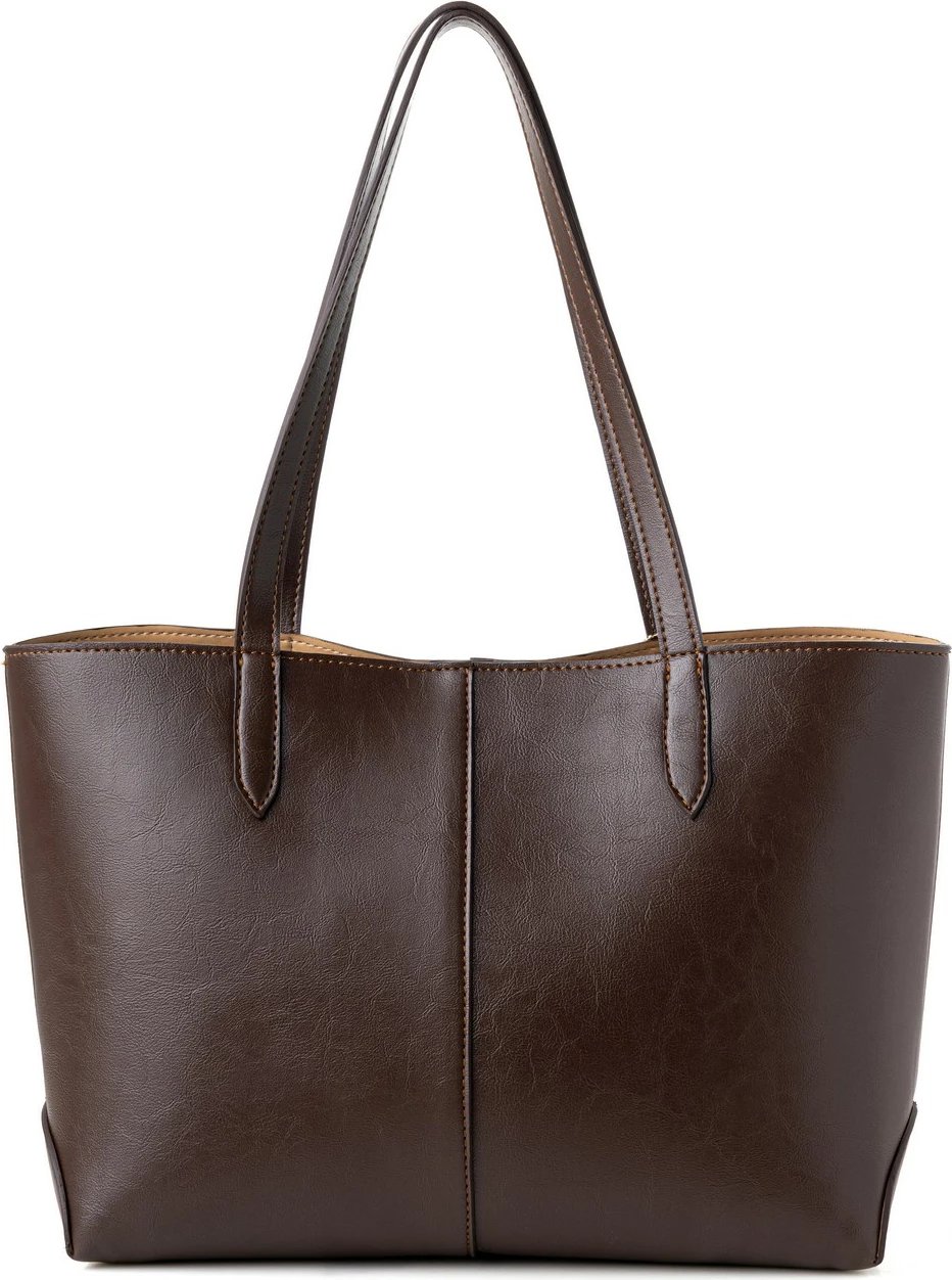 Çantë tote Vince Camuto, Savona, ngjyrë çokollatë