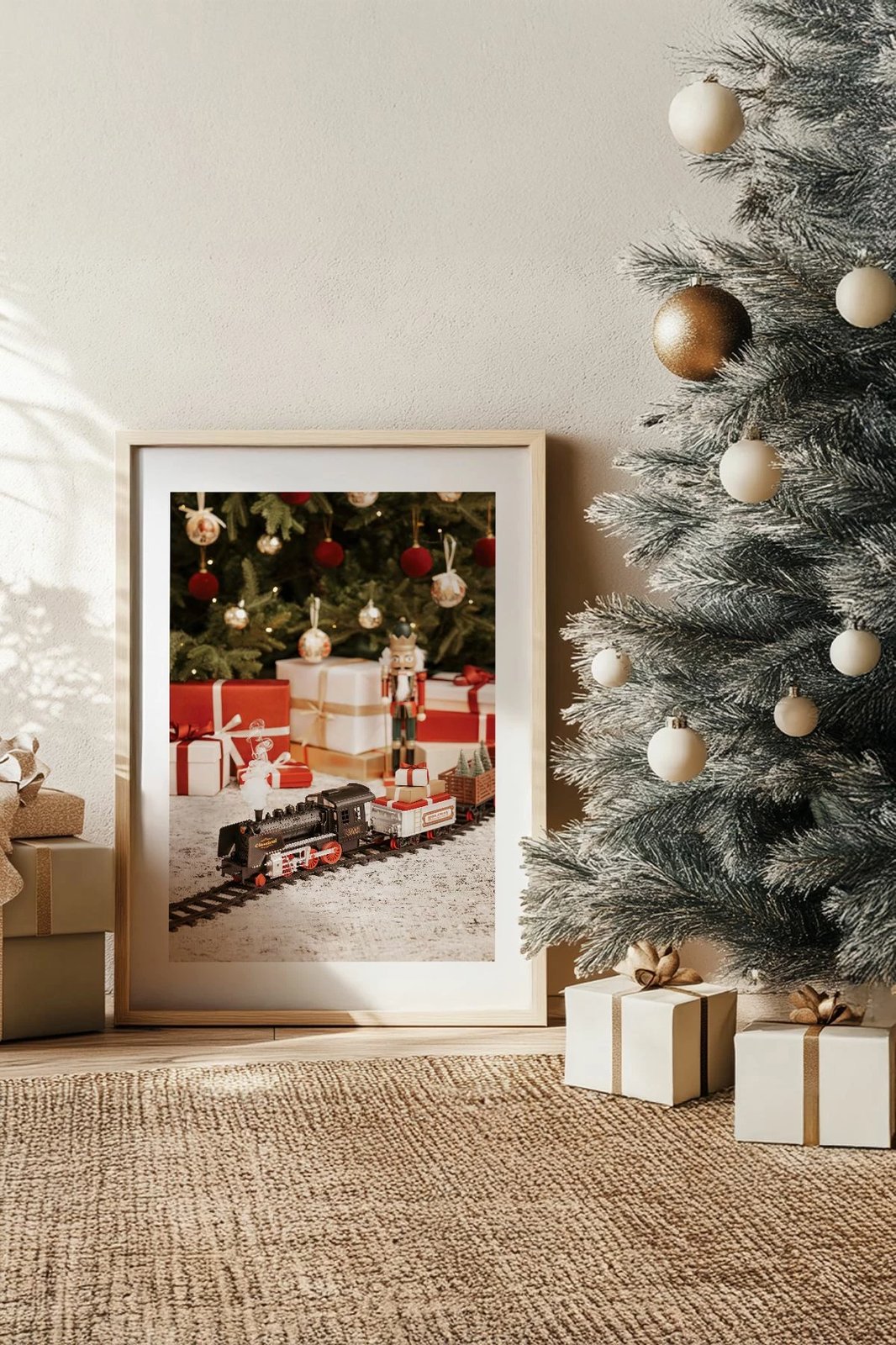 Pikturë dekorative me kornizë, shumëngjyrëshe, Wallity, Nwyearsngmdl91, 33x48cm